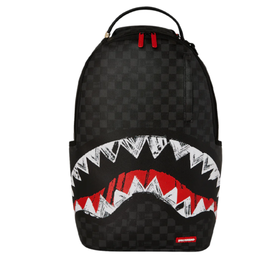  Sprayground Scribble Shark Check Dlxsv Backpack Μαύρο