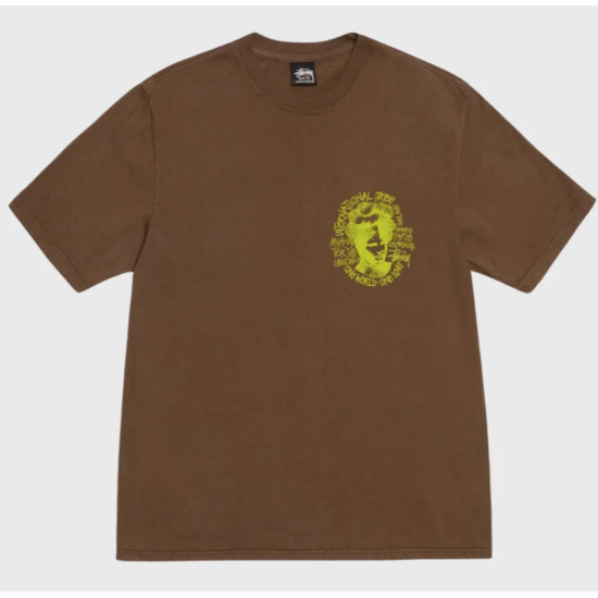 Stussy Camelot Tee Pigment Dyed Brown Καφέ