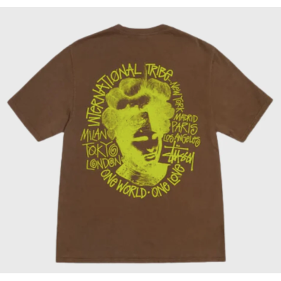 Stussy Camelot Tee Pigment Dyed Brown Καφέ