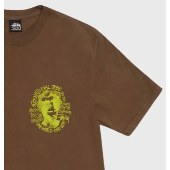 Stussy Camelot Tee Pigment Dyed Brown Καφέ
