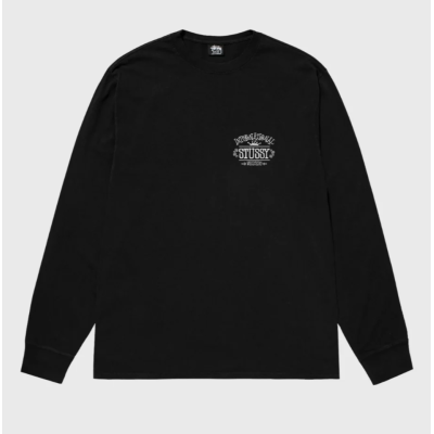 Stussy Worldwide Longsleeve Tee Pigment Dyed Black Μαύρο