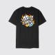 Santa Cruz Flaming Dice Dot Chest T-Shirt Μαύρο