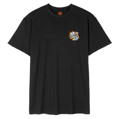 Santa Cruz Flaming Dice Dot Chest T-Shirt Μαύρο Santa Cruz Flaming Dice Dot Chest T-Shirt Μαύρο