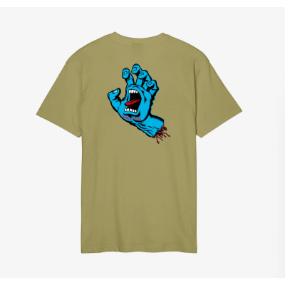 Santa Cruz Screaming Hand Chest T-Shirt Λαδί Santa Cruz Screaming Hand Chest T-Shirt Λαδί