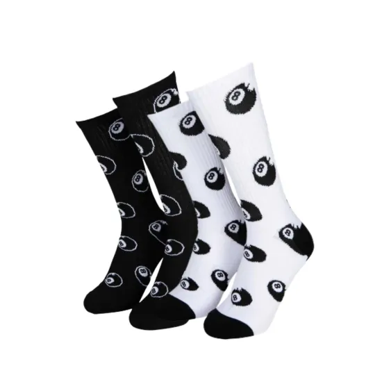 SANTA CRUZ Winkowski Eight Ballr Socks 2 Pack Άσπρο Μαύρο