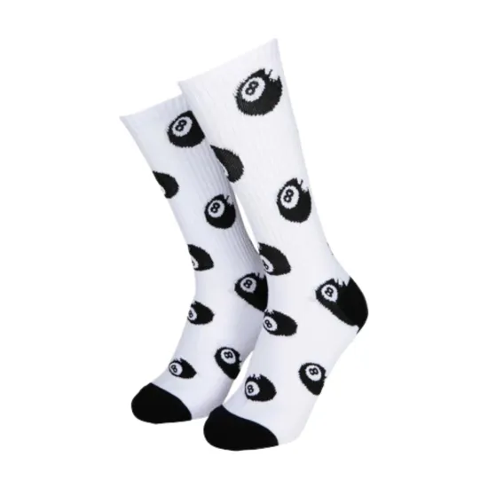 SANTA CRUZ Winkowski Eight Ballr Socks 2 Pack Άσπρο Μαύρο