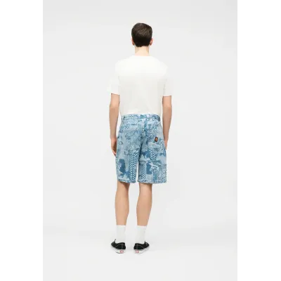 Santa Cruz Carpenter Big Shorts Stonewash Collage Μπλε