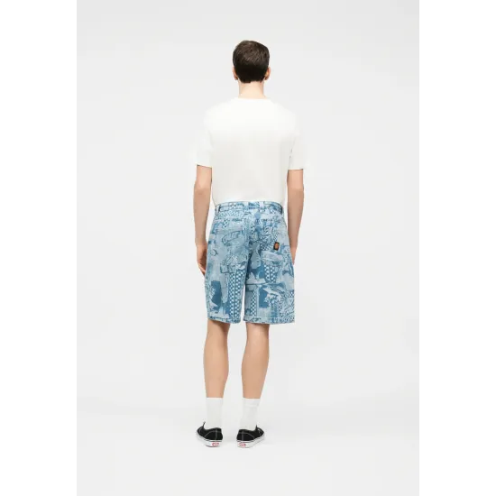 Santa Cruz Carpenter Big Shorts Stonewash Collage Μπλε