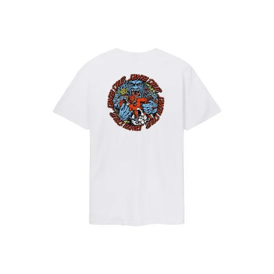 Santa Cruz Roskopp Monster Strip Tee Άσπρο