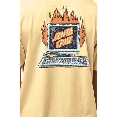 SANTA CRUZ Self Destruct T-Shirt Κίτρινο