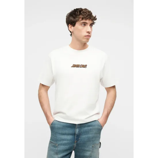 Santa Cruz Roskopp Monster Strip Tee Άσπρο
