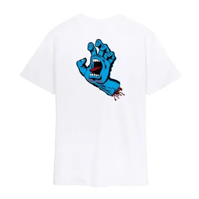 Santa Cruz Screaming Hand Chest t-shirt Άσπρο