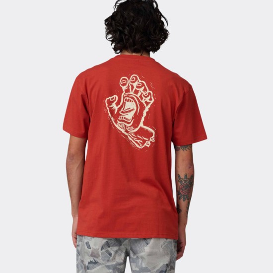 Santa Cruz Stamped Screaming Hand T-Shirt Πορτοκαλί