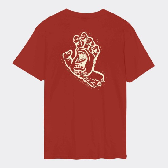 Santa Cruz Stamped Screaming Hand T-Shirt Πορτοκαλί