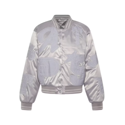 Trapstar Women’s Wildcard Stadium Jacket Silver Γκρι