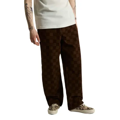 Vans Check-5 Baggy Denim Pants Καφέ