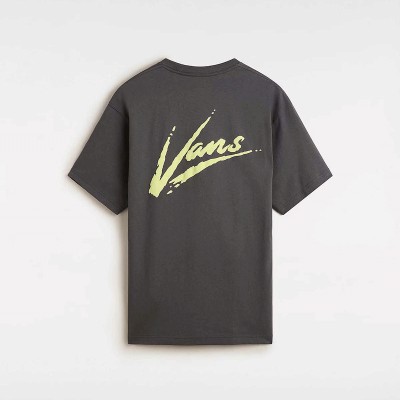 Vans Off The Wall Brush Script Logo Γκρι Vans Off The Wall Brush Script Logo Γκρι