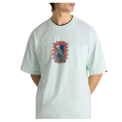 VANS SKULL WINDOW T-SHIRT Μπλε VANS SKULL WINDOW T-SHIRT Μπλε