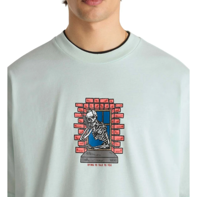 VANS SKULL WINDOW T-SHIRT Μπλε VANS SKULL WINDOW T-SHIRT Μπλε
