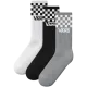 Vans Classic Check Crew Socks 3Pack Μαύρο