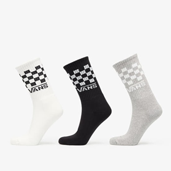 Vans Classic Check Crew Socks 3Pack Μαύρο