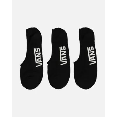 Vans Unisex Classic No Show Socks 3 Pack Μαύρο Vans Unisex Classic No Show Socks 3 Pack Μαύρο