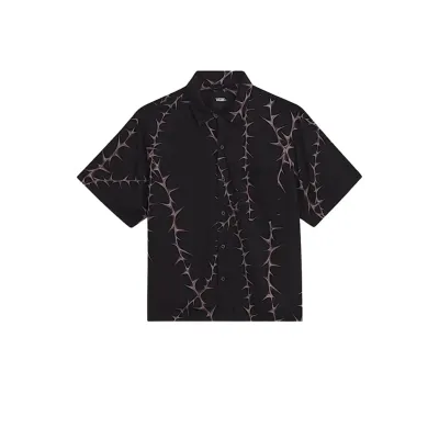 VANS Van Doren Printed Camp Shirt Μαύρο