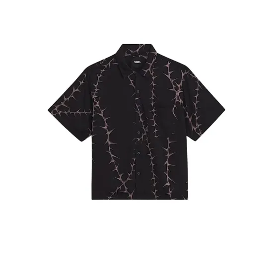 VANS Van Doren Printed Camp Shirt Μαύρο