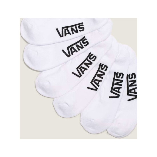 Vans Unisex Classic No Show Socks 3 Pack Άσπρο