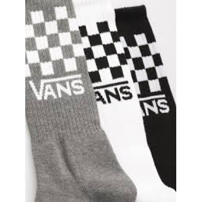 Vans Classic Check Crew Socks 3Pack Μαύρο