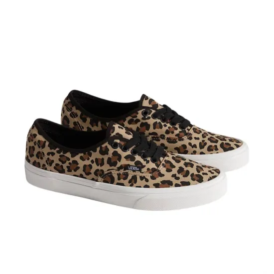 VANS AUTHENTIC LEOPARD PRINT SHOES BROWN Καφέ