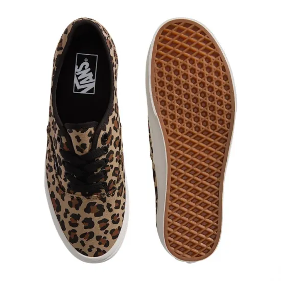 VANS AUTHENTIC LEOPARD PRINT SHOES BROWN Καφέ