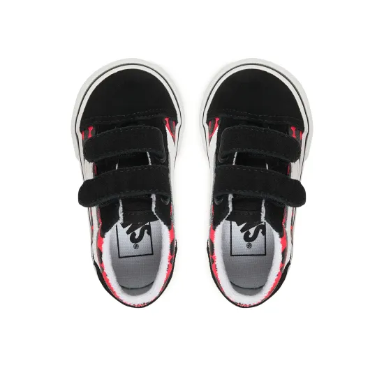 VANS OLD SKOOL V GLITTER LEOPARD TOD SHOES DIVA PINK Πολύχρωμο
