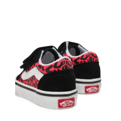 VANS OLD SKOOL V GLITTER LEOPARD TOD SHOES DIVA PINK Πολύχρωμο