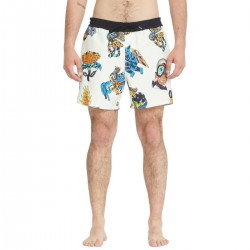 VOLCOM FA BOB MOLLEMA TRUNK 16 BOARDSHORT LIGHT BEIGE Πολύχρωμο