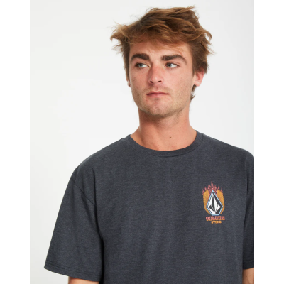 VOLCOM Draggin Stone T-shirt Γκρι