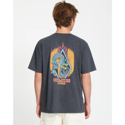VOLCOM Draggin Stone T-shirt Γκρι VOLCOM Draggin Stone T-shirt Γκρι