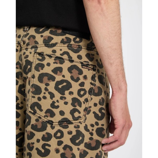 Volcom Chillow Denim Short 24 Animal Print Μπεζ