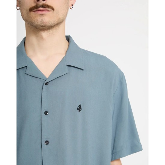 VOLCOM M SINGLE STONE SS SHIRT Πετρόλ