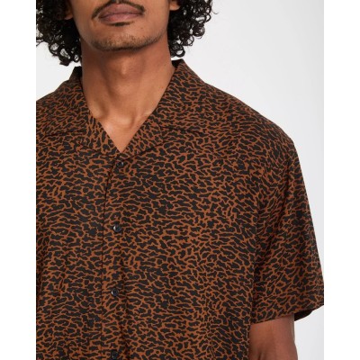 Volcom Utopia Unisex SS Shirt Brown Horn Καφέ