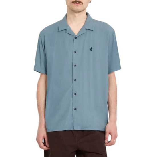 VOLCOM M SINGLE STONE SS SHIRT Πετρόλ