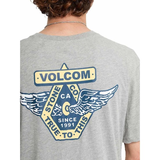Volcom Solid Stone Emb Tshirt Γκρί