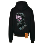 FORGOTTEN FACES RELICT OF TIME ULTRA HEAVY COTTON BOX FIT HOODIE BLACK Μαύρο