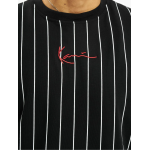 KARL KANI T-SHIRT SMALL SIGNATURE PINSTRIPE Mαύρο