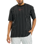 KARL KANI T-SHIRT SMALL SIGNATURE PINSTRIPE Mαύρο