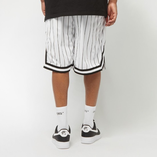 Karl Kani Small Signature Pinstripe Mesh Shorts Άσπρο