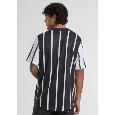 Karl Kani Serif Striped Block Baseball Shirt Μαύρο