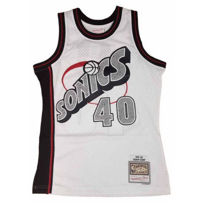 MITCHELL & NESS M&N NBA Seattle Supersonics Shawn Kemp 1995 Cracked Cement Swingman Jersey Άσπρο MITCHELL & NESS M&N NBA Seattle Supersonics Shawn Kemp 1995 Cracked Cement Swingman Jersey Άσπρο