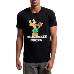 Mitchell & Ness NBA Mileaukee Bucks Team Logo Men's T-Shirt Μαύρο