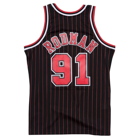 MITCHELL & NESS Swingman Jersey Chicago Bulls Alternate 1995-96 Dennis Rodman Μαύρο